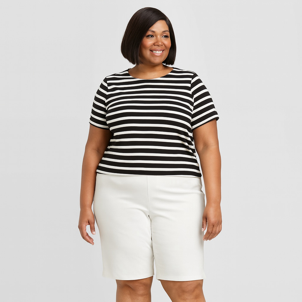 Anthony Originals White Plus Size Bermuda Shorts 3X